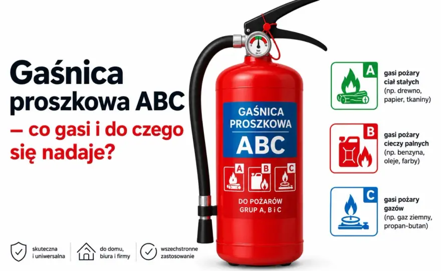 Gaśnica ABC - co oznacza i kiedy nie wystarczy?