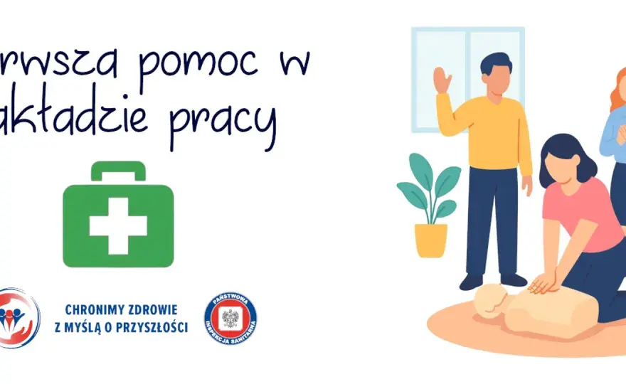Pierwsza pomoc w pracy - Błędy, apteczka, schemat działania