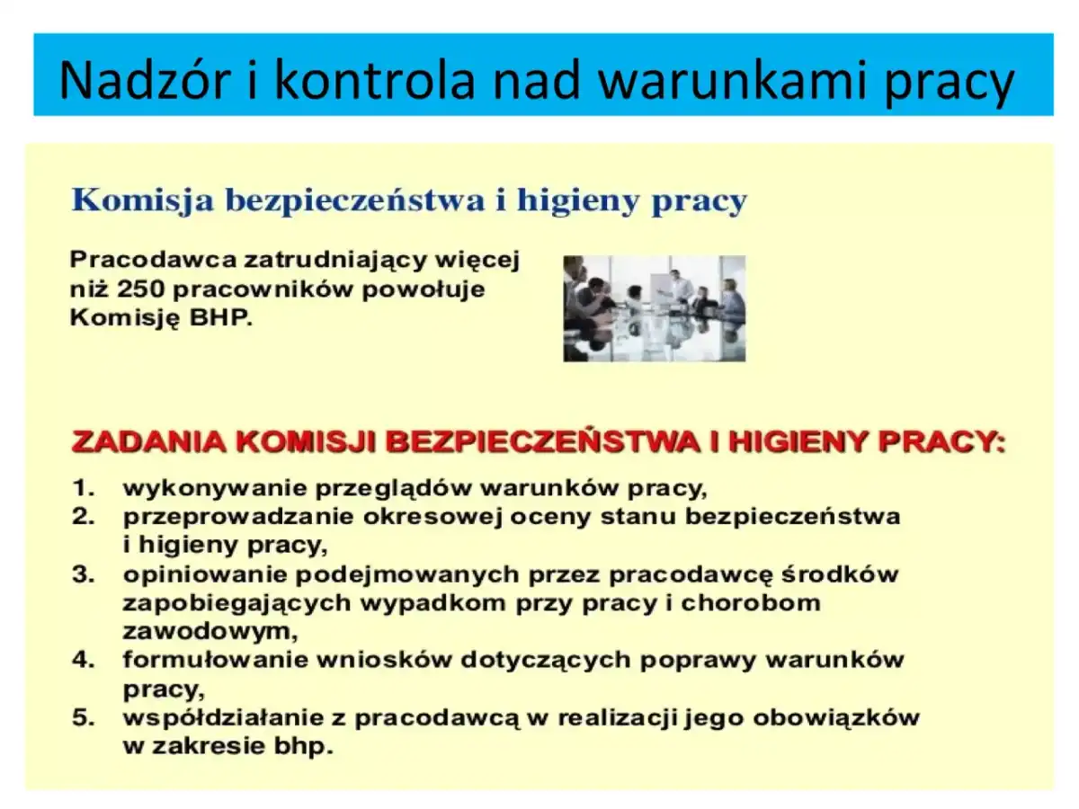 Komisja BHP w firmie - skład, zadania i szkolenia